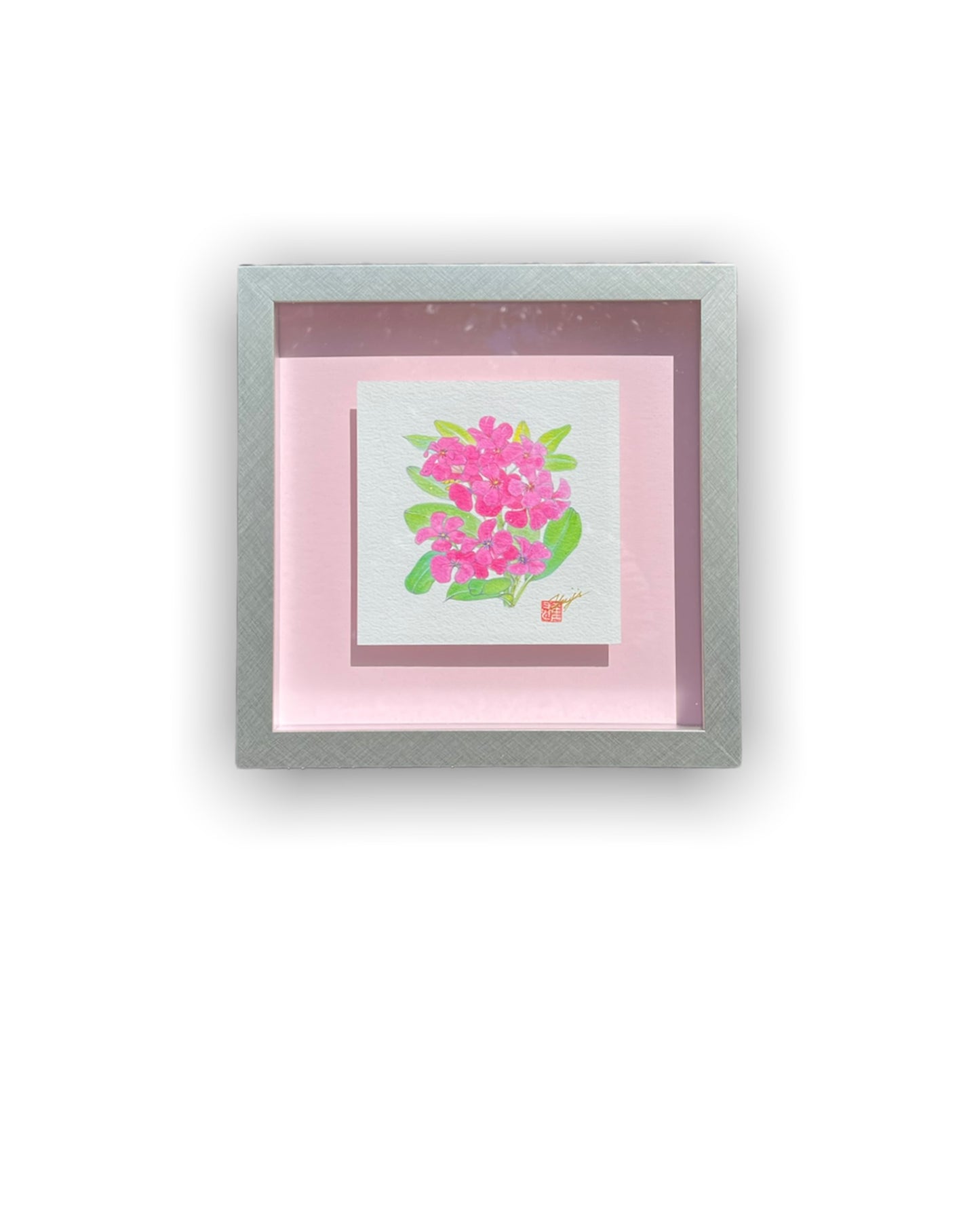 ニチニチソウ 和紙 Floating Art